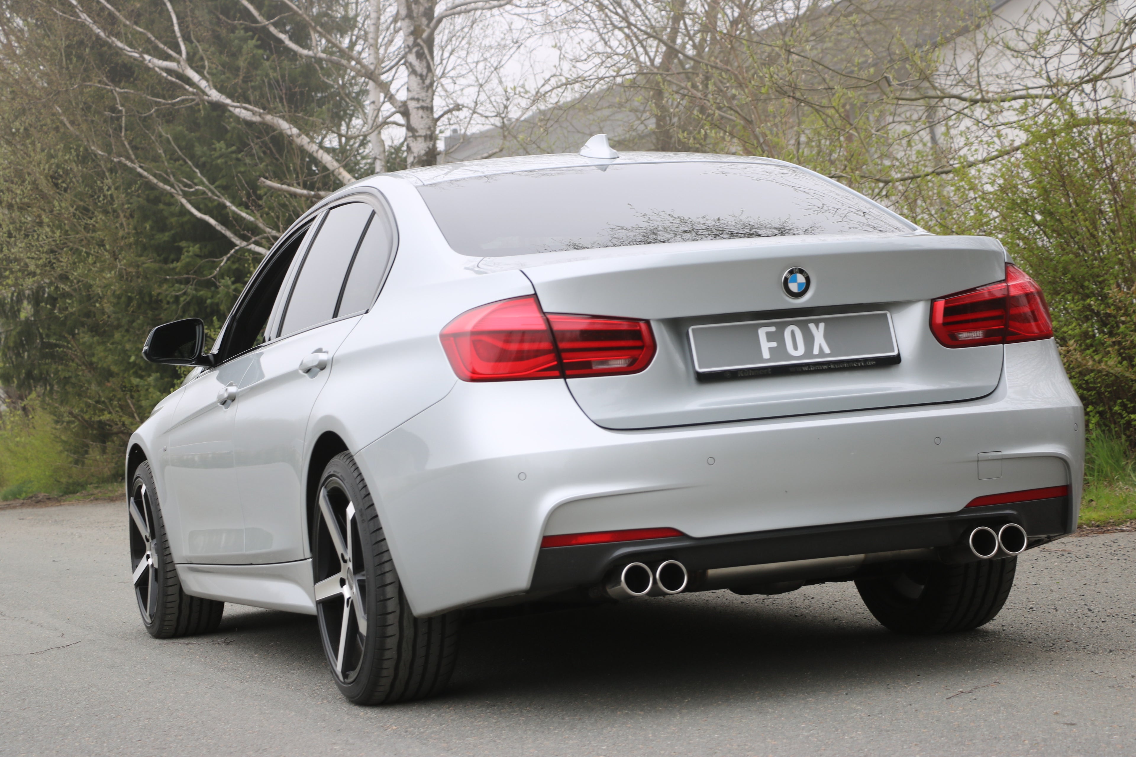 Fox passend für BMW F30/31 - 335d Endschalldämpfer quer Ausgang rechts/links - 2x80 Typ 12 rechts/links