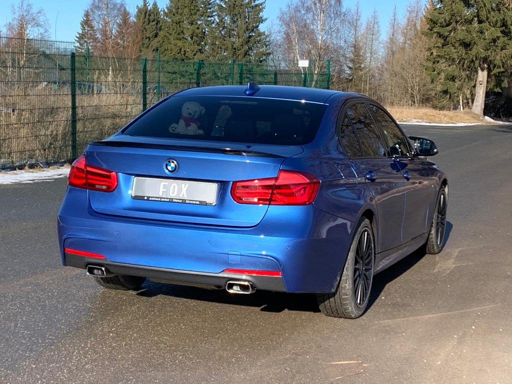 Fox passend fürBMW F30/31 - 330i/ 340i xDrive Endschalldämpfer quer Ausgang rechts/links - 145x65 Typ 59 rechts/links - mit Abgasklappe im linken Endrohr