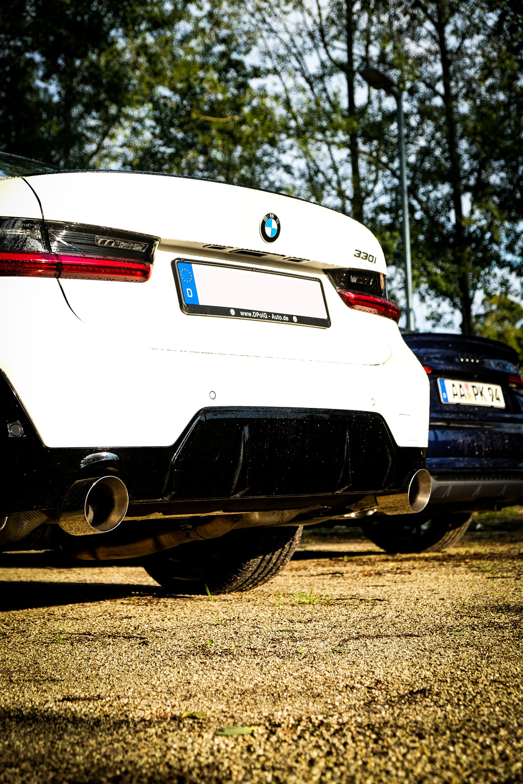 Fox passend fürBMW G20 - 330i Endschalldämpfer quer Ausgang rechts/links mit Abgasklappe - 1x114 Typ 25 Typ rechts/links