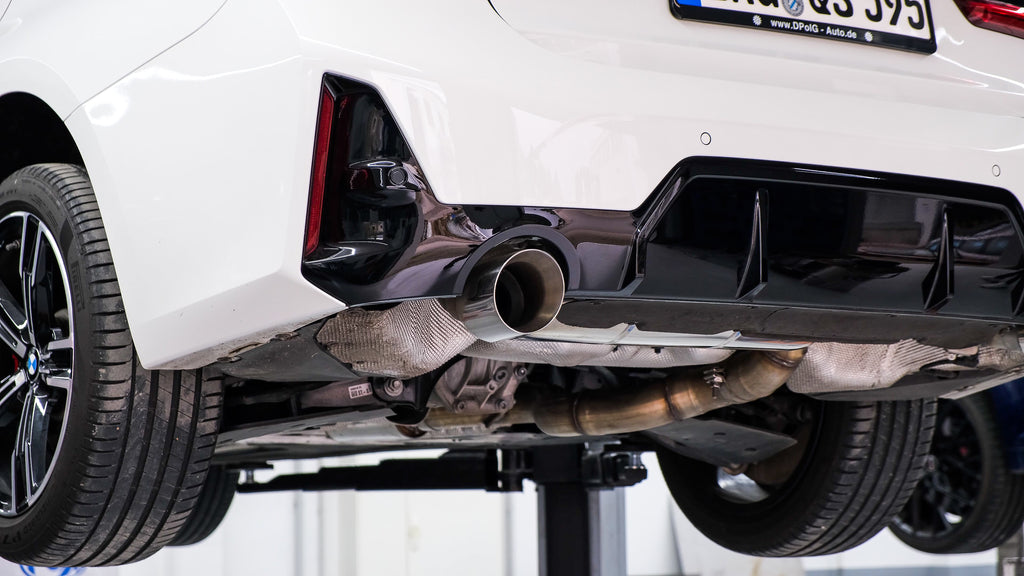 Fox passend fürBMW G20 - 330i Endschalldämpfer quer Ausgang rechts/links mit Abgasklappe - 1x114 Typ 25 Typ rechts/links