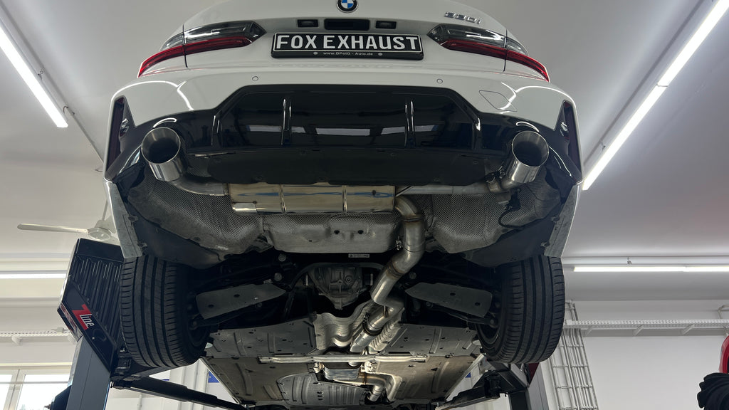 Fox passend fürBMW G20 - 330i Halbanlage ab OPF mit Abgasklappe - 1x114 Typ 25 rechts/links