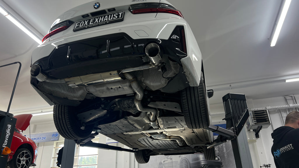 Fox passend fürBMW G20 - 330i Halbanlage ab OPF mit Abgasklappe - 1x114 Typ 25 rechts/links