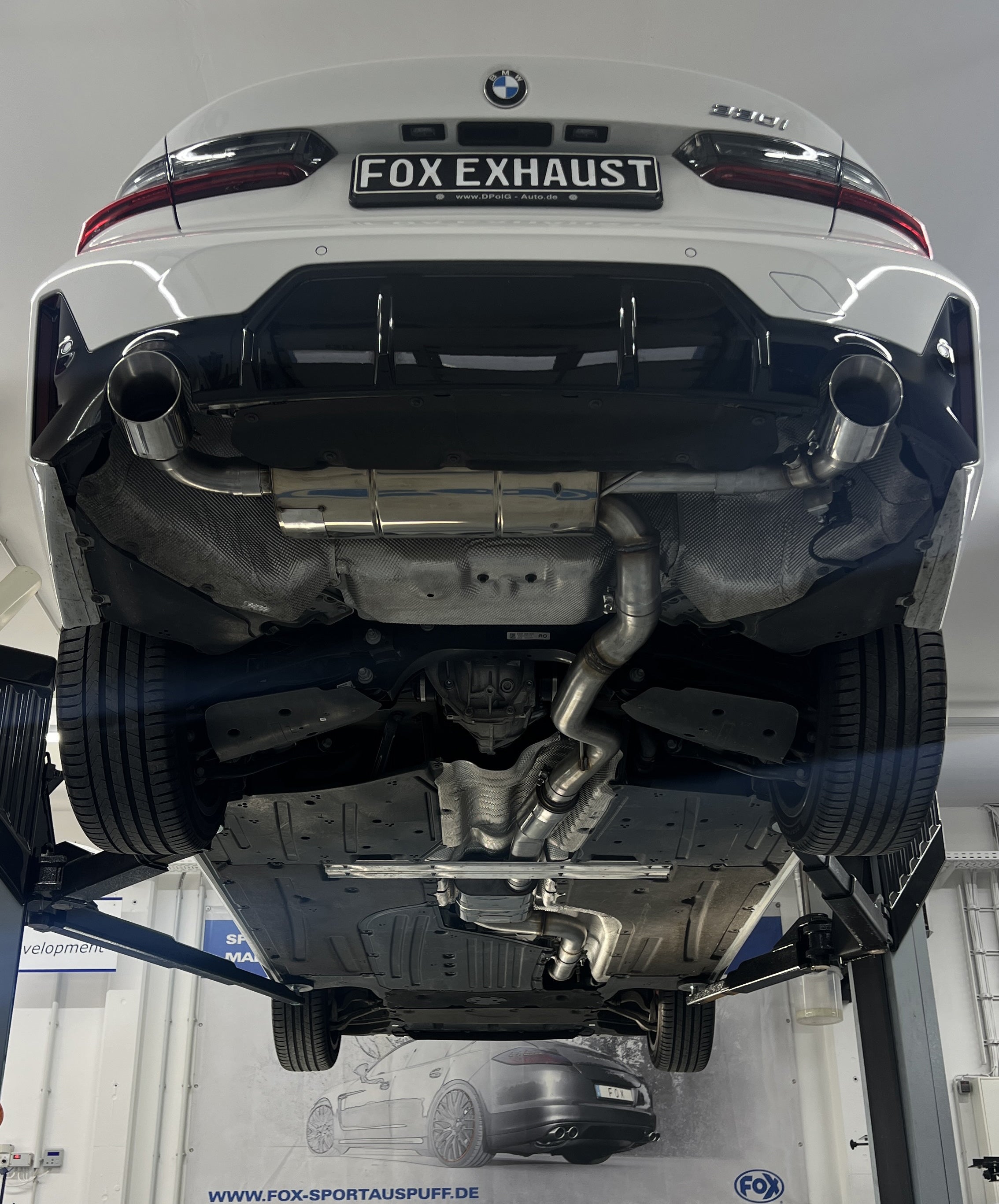 Fox passend fürBMW G20 - 330i Halbanlage ab OPF mit Abgasklappe - 1x114 Typ 25 rechts/links