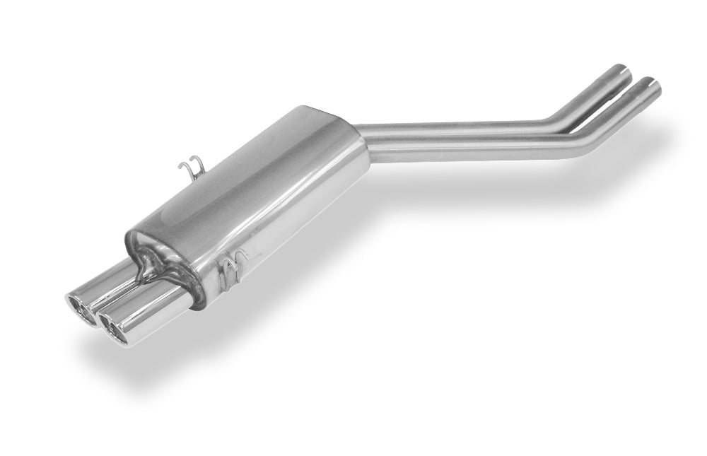 Fox passend für BMW E34 M5 Endschalldämpfer Ø2x63,5mm - 2x76 Typ 17