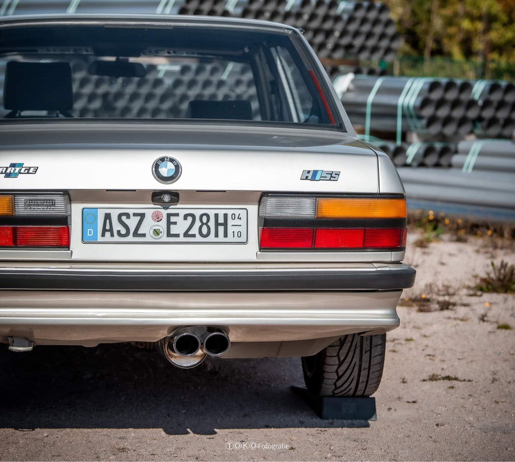 Fox passend fürBMW E28 518i ohne Kat Endschalldämpfer - 2x88x74 Typ 32 schwarz emalliert