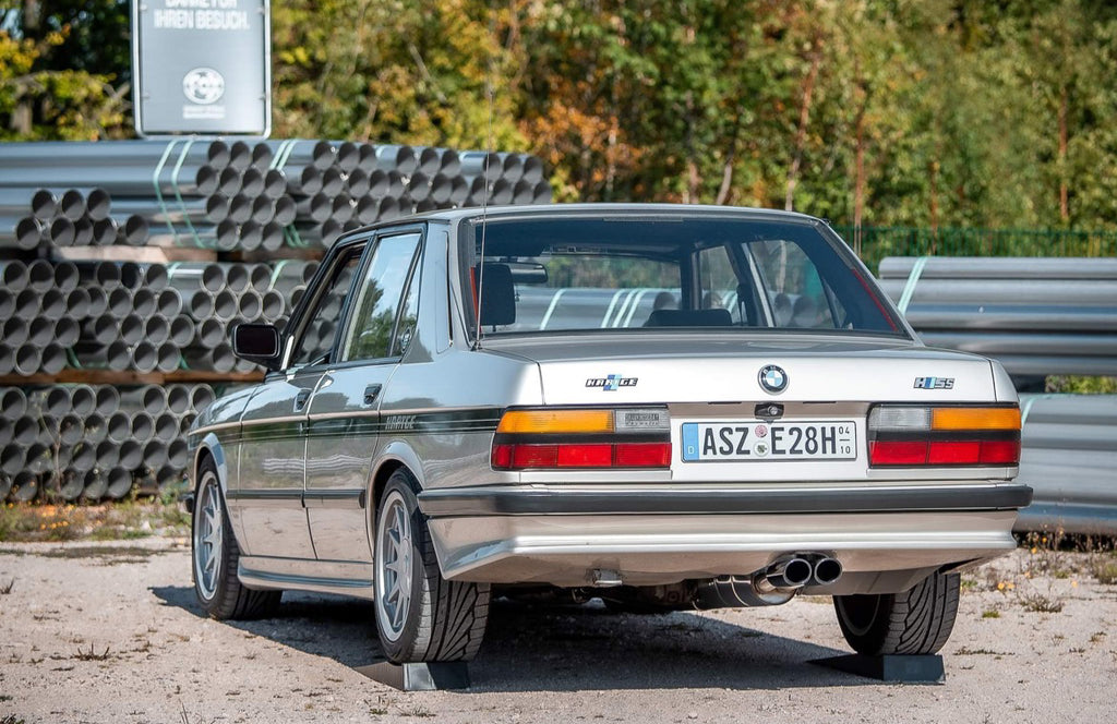 Fox passend für BMW E28 518i ohne Kat Endschalldämpfer - 2x88x74 Typ 32 schwarz emalliert
