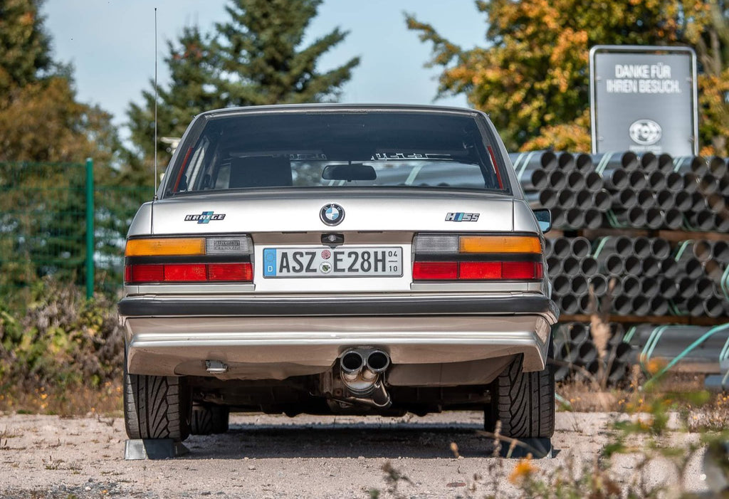 Fox passend fürBMW E28 518i ohne Kat Endschalldämpfer - 2x88x74 Typ 32 schwarz emalliert