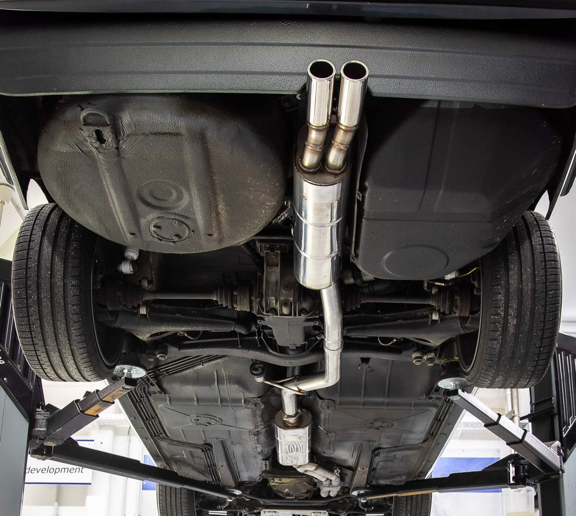 Fox passend fürBMW E28 520i ohne Kat End- und Vorschalldämpfer - 2x63 Typ 12 (Vorschalldämpfer mit Steckverbindung)