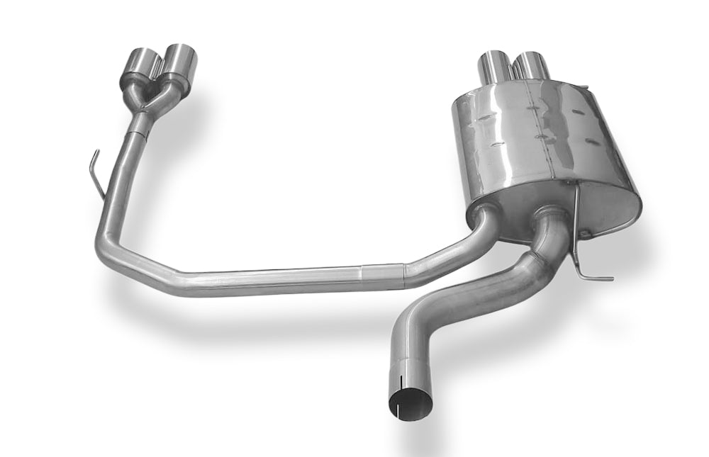 Fox passend fürBMW E60/61 - 520i/ 523i/ 525i/ 530i Endschalldämpfer Ausgang rechts/links - 2x90 Typ 10 rechts/links M5-Optik
