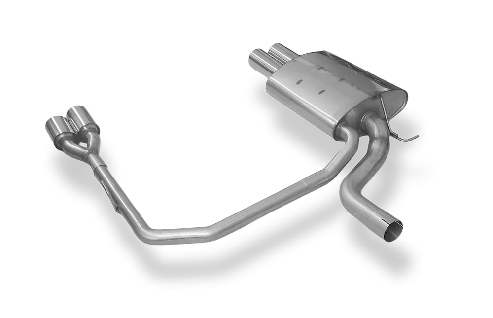 Fox passend fürBMW E60/61 - 520i/ 523i/ 525i/ 530i Endschalldämpfer Ausgang rechts/links - 2x90 Typ 10 rechts/links M5-Optik
