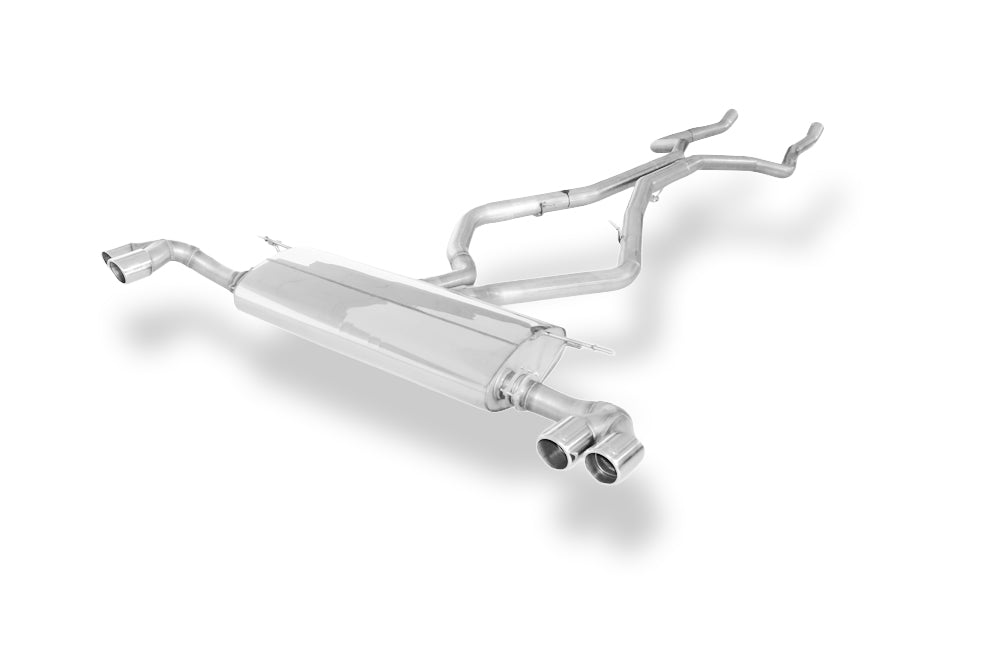 Fox passend fürBMW X5 F15 Endschalldämpfer quer Ausgang rechts/links, Eingang doppelflutig - 2x80 Typ 16 rechts/links