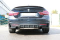 Fox passend für BMW F36 - 440i xDrive Grand Coupe - M-Paket Endschalldämpfer quer Ausgang rechts/links - 1x100 Typ 25 rechts/links schwarz emalliert - mit Abgasklappe im linken Endrohr