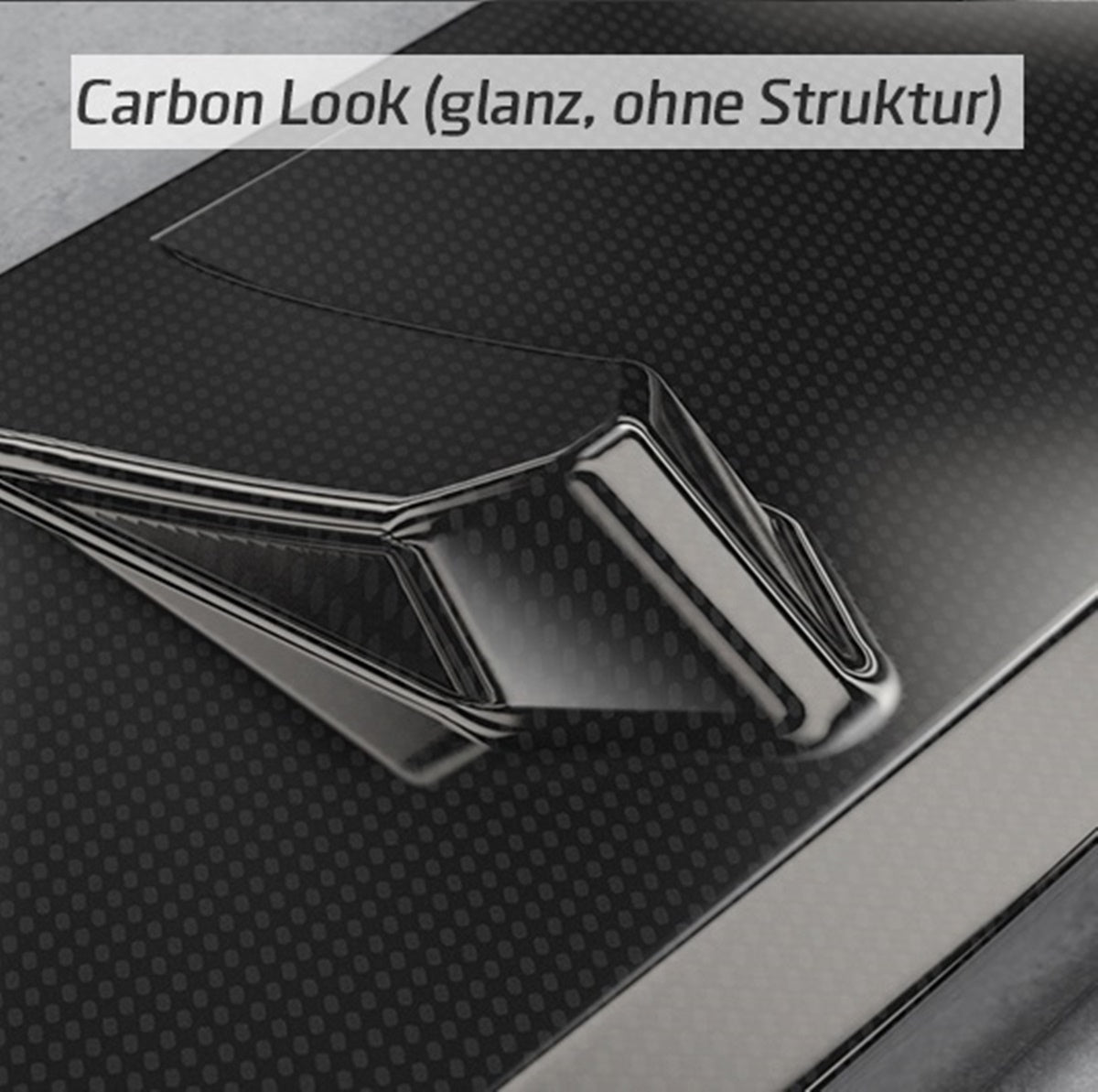 Carbon Look Hochglanz (keine Lackierung erforderlich)