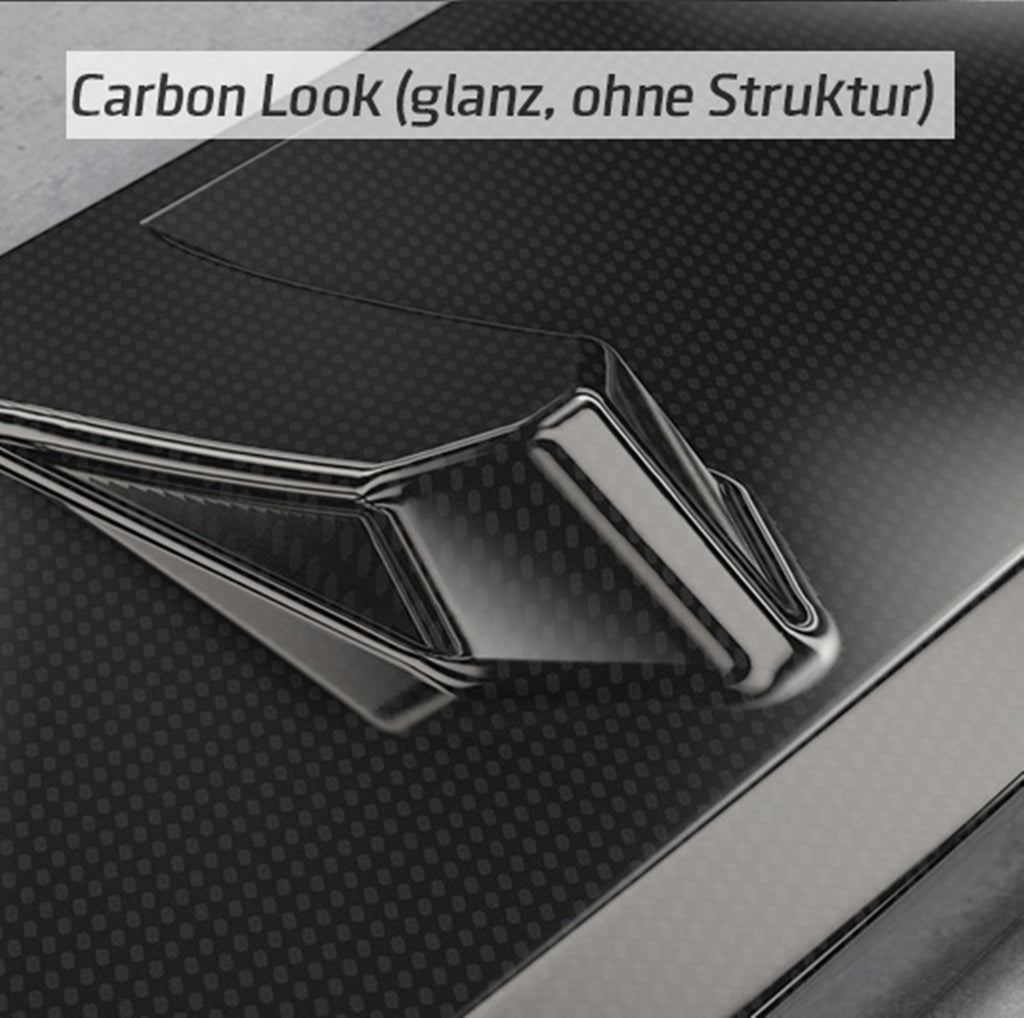 CSR Frontspoiler | Cup-Spoilerlippe mit ABE für Toyota Aygo 2 Facelift CSL548-C Carbon Look Hochglanz (keine Lackierung erforderlich)