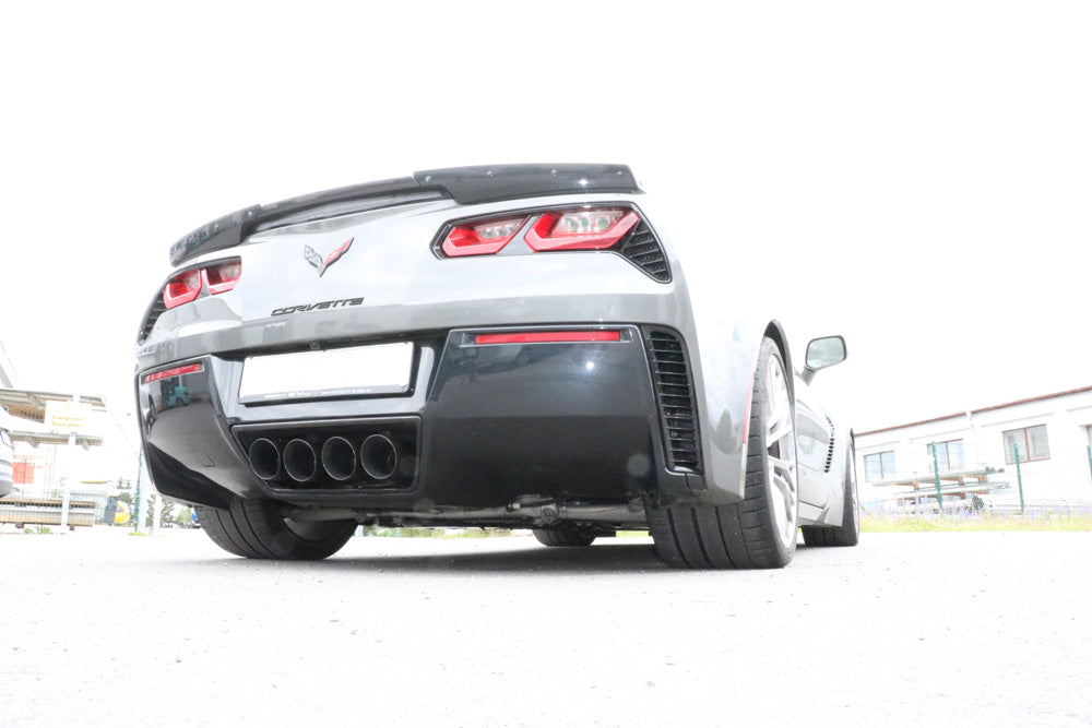 Fox passend fürCorvette C7/ Z06 Endschalldämpfer Ausgang mittig - 4x100 Typ 25 mittig SCHWARZ