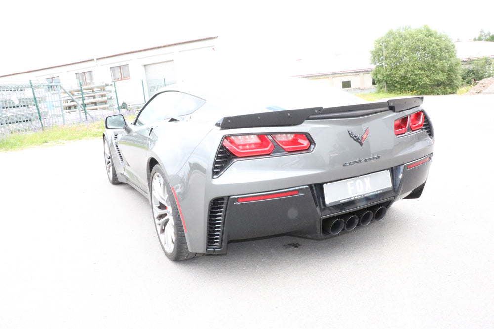 Fox passend fürCorvette C7/ Z06 Endschalldämpfer Ausgang mittig - 4x100 Typ 25 mittig SCHWARZ