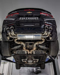 Fox passend für Chevrolet Camaro - A1XC Endschalldämpfer quer Ausgang rechts/links mit 2 Abgasklappen - 2x100 Typ 25 rechts/links mit schwarzen Covern