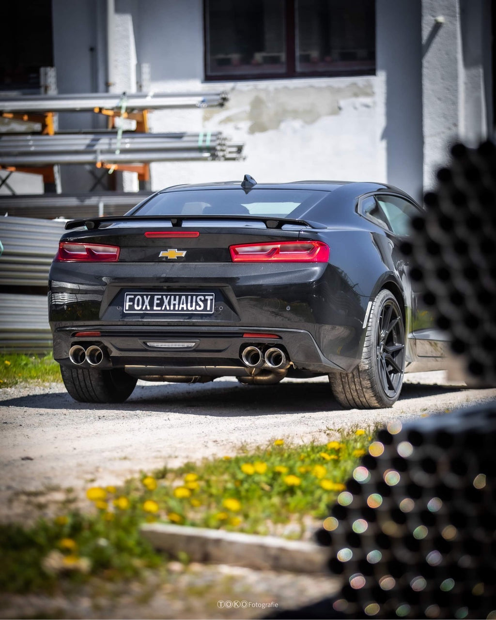 Fox passend für Chevrolet Camaro - A1XC Endschalldämpfer quer Ausgang rechts/links mit 2 Abgasklappen - 2x100 Typ 25 rechts/links