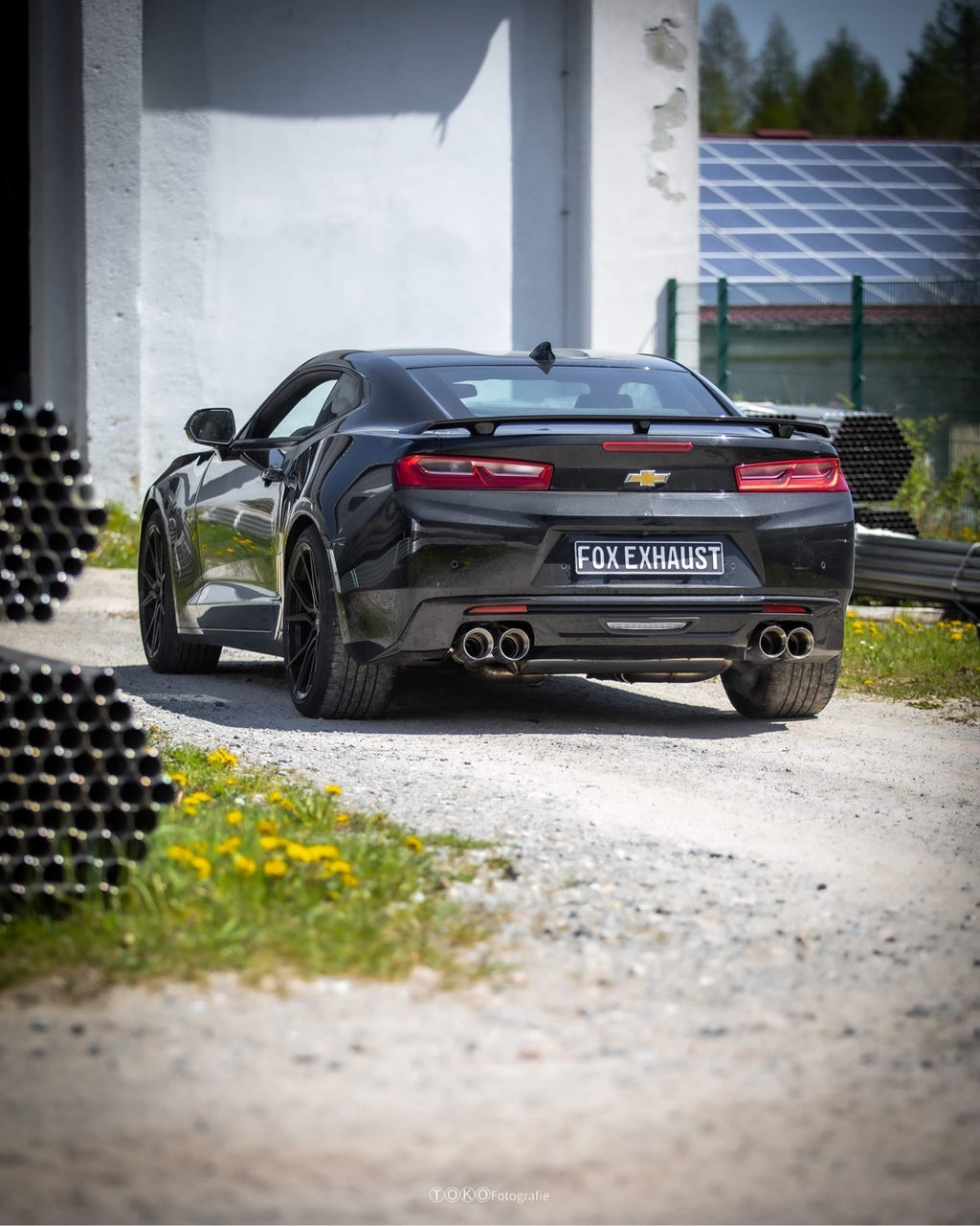 Fox passend fürChevrolet Camaro - A1XC Endschalldämpfer quer Ausgang rechts/links mit 2 Abgasklappen - 2x100 Typ 25 rechts/links