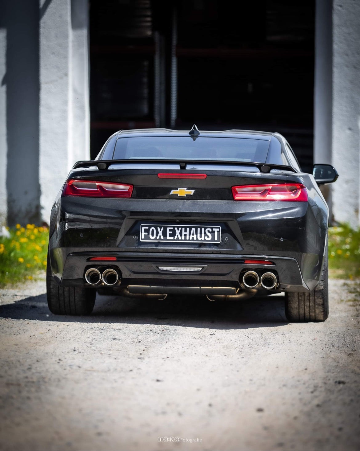 Fox passend fürChevrolet Camaro - A1XC Endschalldämpfer quer Ausgang rechts/links mit 2 Abgasklappen - 2x100 Typ 25 rechts/links