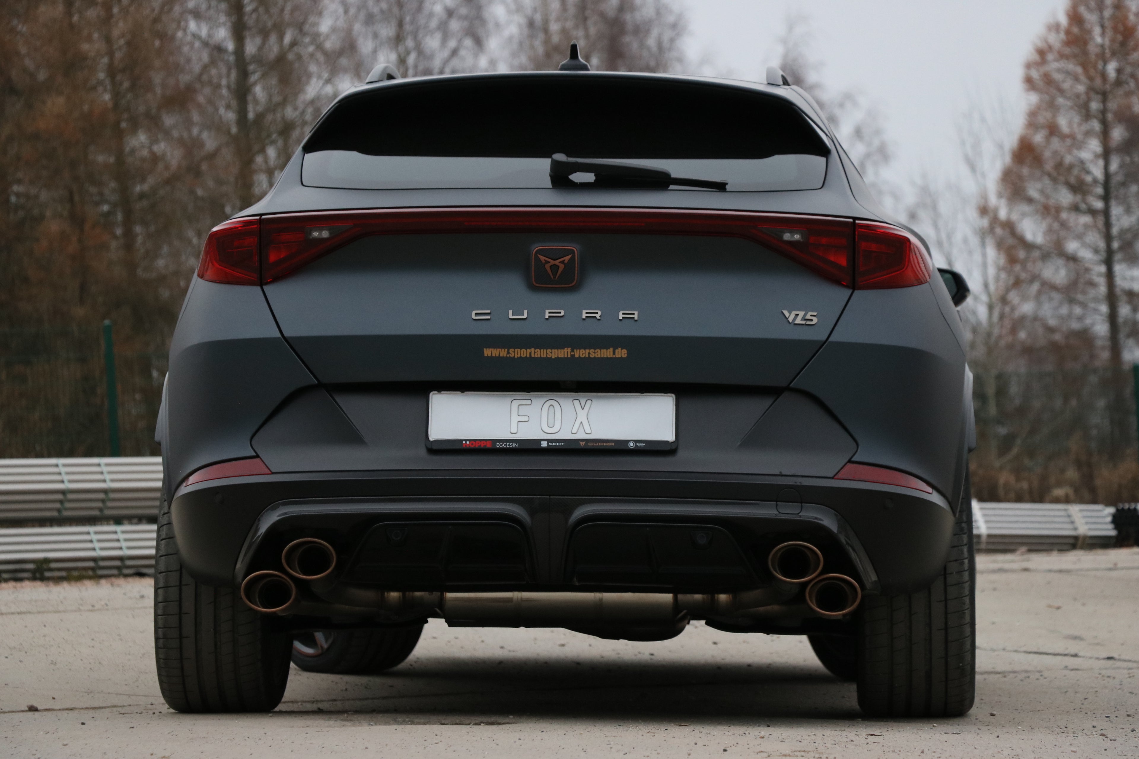 Fox passend fürCUPRA Formentor 4x4 - VZ5 Endschalldämpfer mit 2 Abgasklappen - 2x115x85 Typ 32 rechts/links Kupfer-Optik