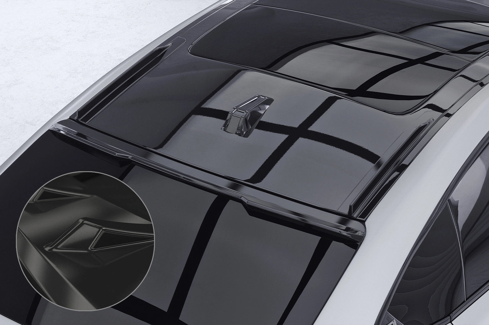 CSR Dachfinnen mit ABE für BMW 2er F74 Gran Coupe DF049-G Glossy schwarz Hochglanz (keine Lackierung erforderlich)