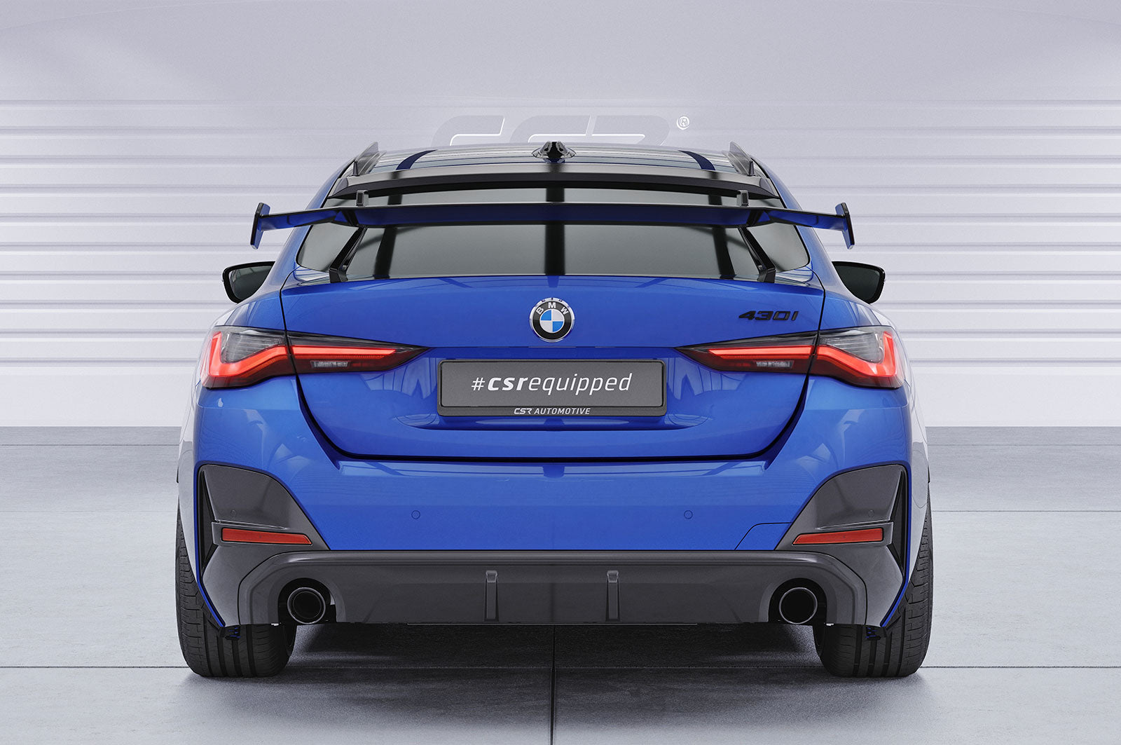 CSR Dachfinnen mit ABE für BMW 4er / i4 G26 Gran Coupe DF036-C Carbon Look Hochglanz (keine Lackierung erforderlich)