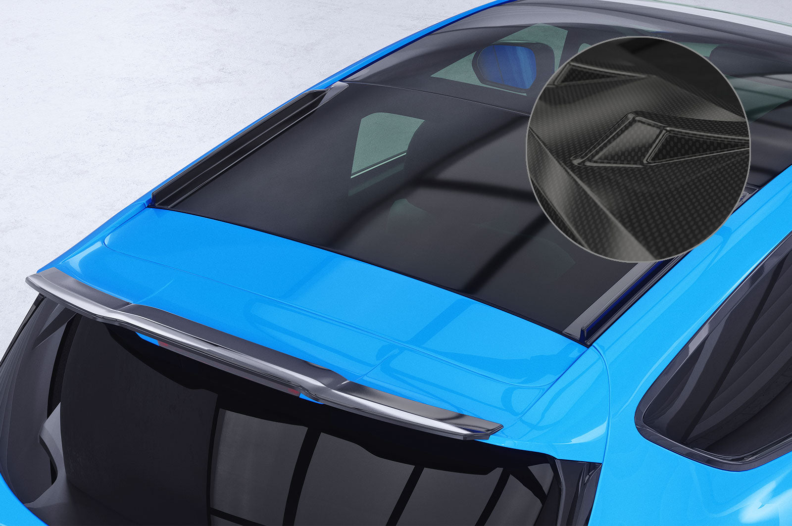 CSR Dachfinnen mit ABE für Ford Fiesta MK8 DF019-C Carbon Look Hochglanz (keine Lackierung erforderlich)