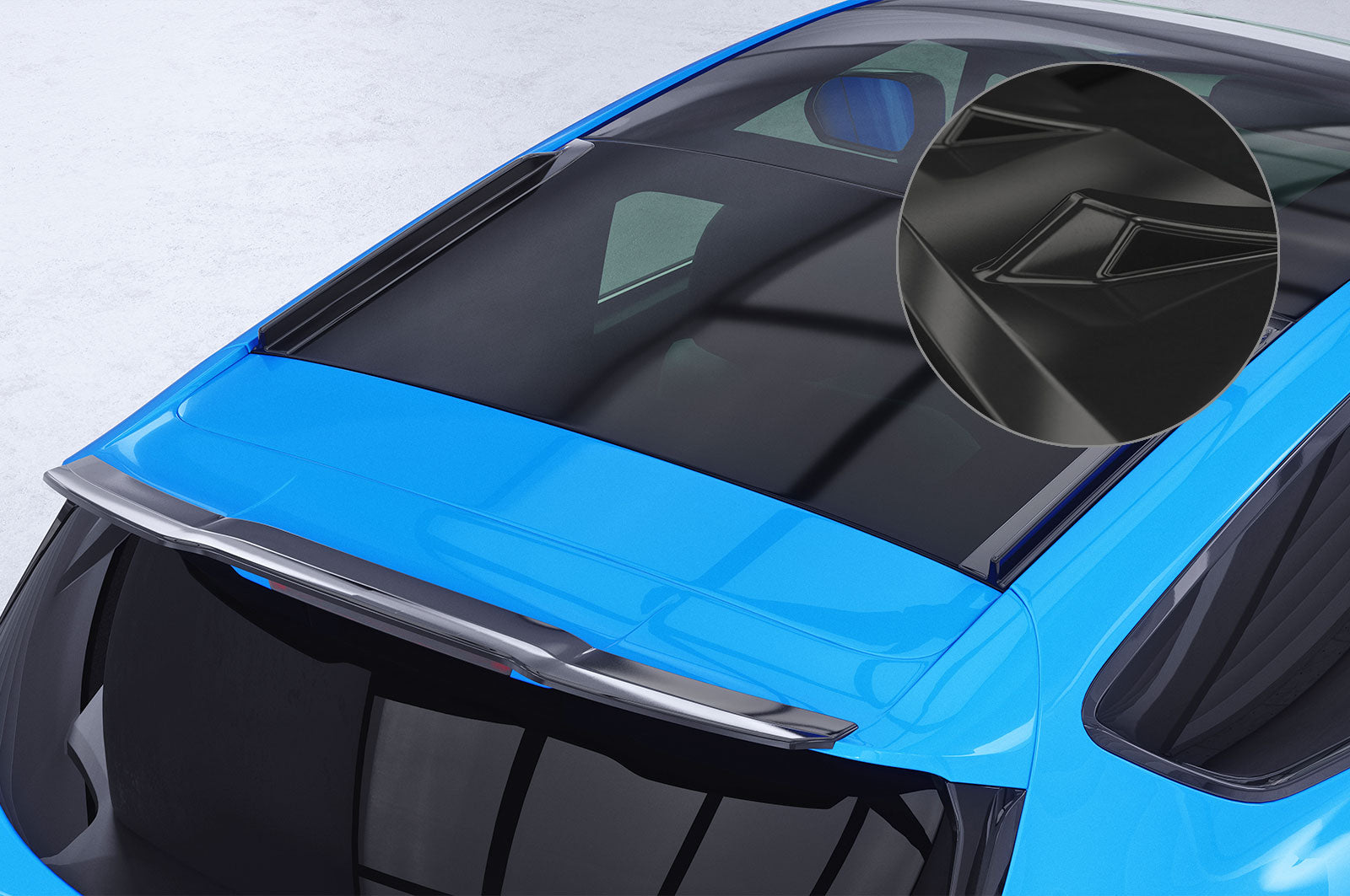 CSR Dachfinnen mit ABE für Ford Fiesta MK8 DF019-G Glossy schwarz Hochglanz (keine Lackierung erforderlich)