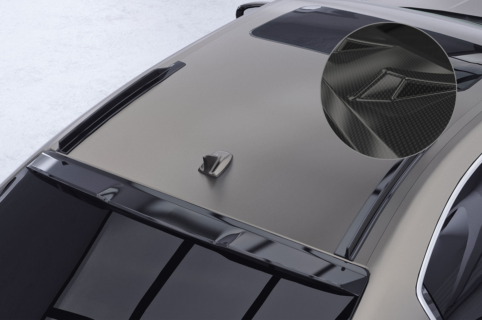 CSR Dachfinnen mit ABE für Maserati Ghibli III (Tipo M157) Limousine DF017-C Carbon Look Hochglanz (keine Lackierung erforderlich)