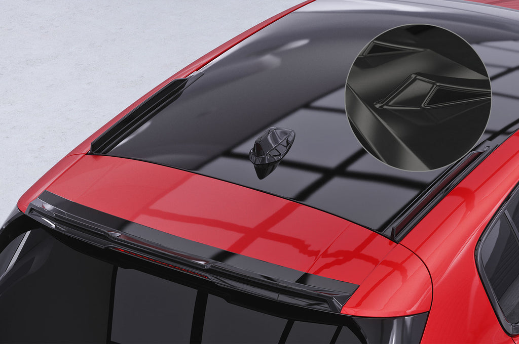 CSR Dachfinnen mit ABE für Peugeot 308 (P51) Schrägheck DF034-G Glossy schwarz Hochglanz (keine Lackierung erforderlich)