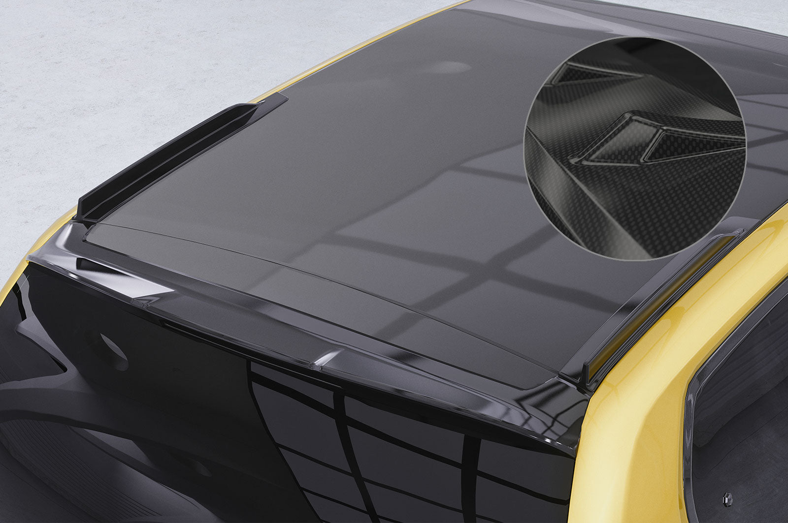 CSR Dachfinnen mit ABE für VW up! / e-up! DF048-C Carbon Look Hochglanz (keine Lackierung erforderlich)