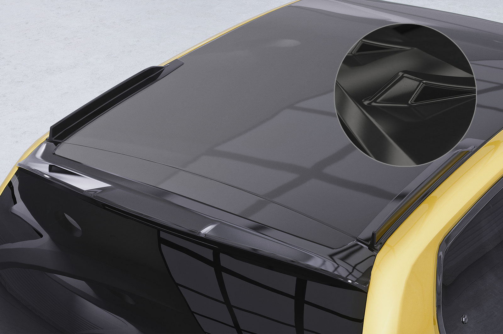 CSR Dachfinnen mit ABE für VW up! / e-up! DF048-G Glossy schwarz Hochglanz (keine Lackierung erforderlich)