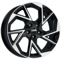 DBV Napoli AP dark Alufelge 18 Zoll | Schwarz glänzend, front poliert