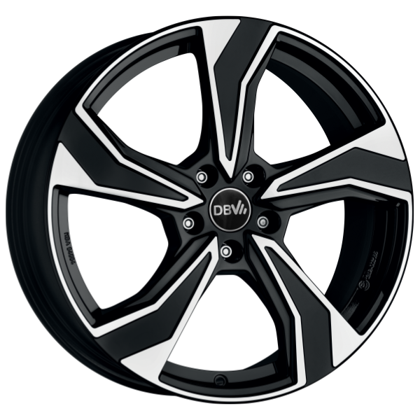 DBV Alufelge Venezia KB schwarz, poliert 7.5x17 ET40 5x112 Nabe 57.1 KBA 54559