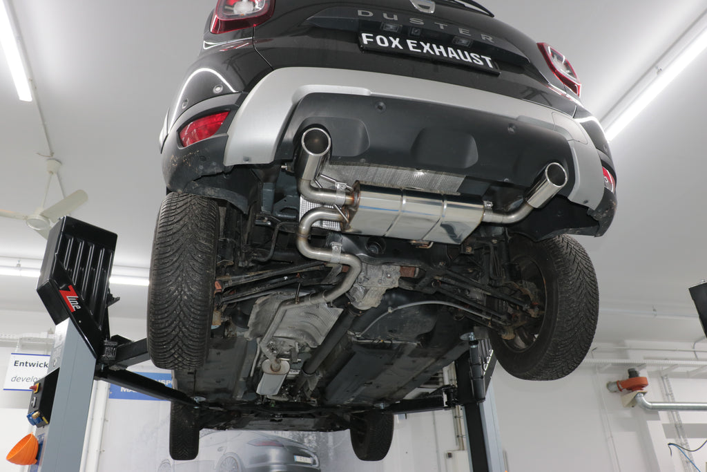 Fox passend fürDacia Duster 4x4 Facelift Endschalldämpfer quer Ausgang rechts/links - 1x90 Typ 16 rechts/links