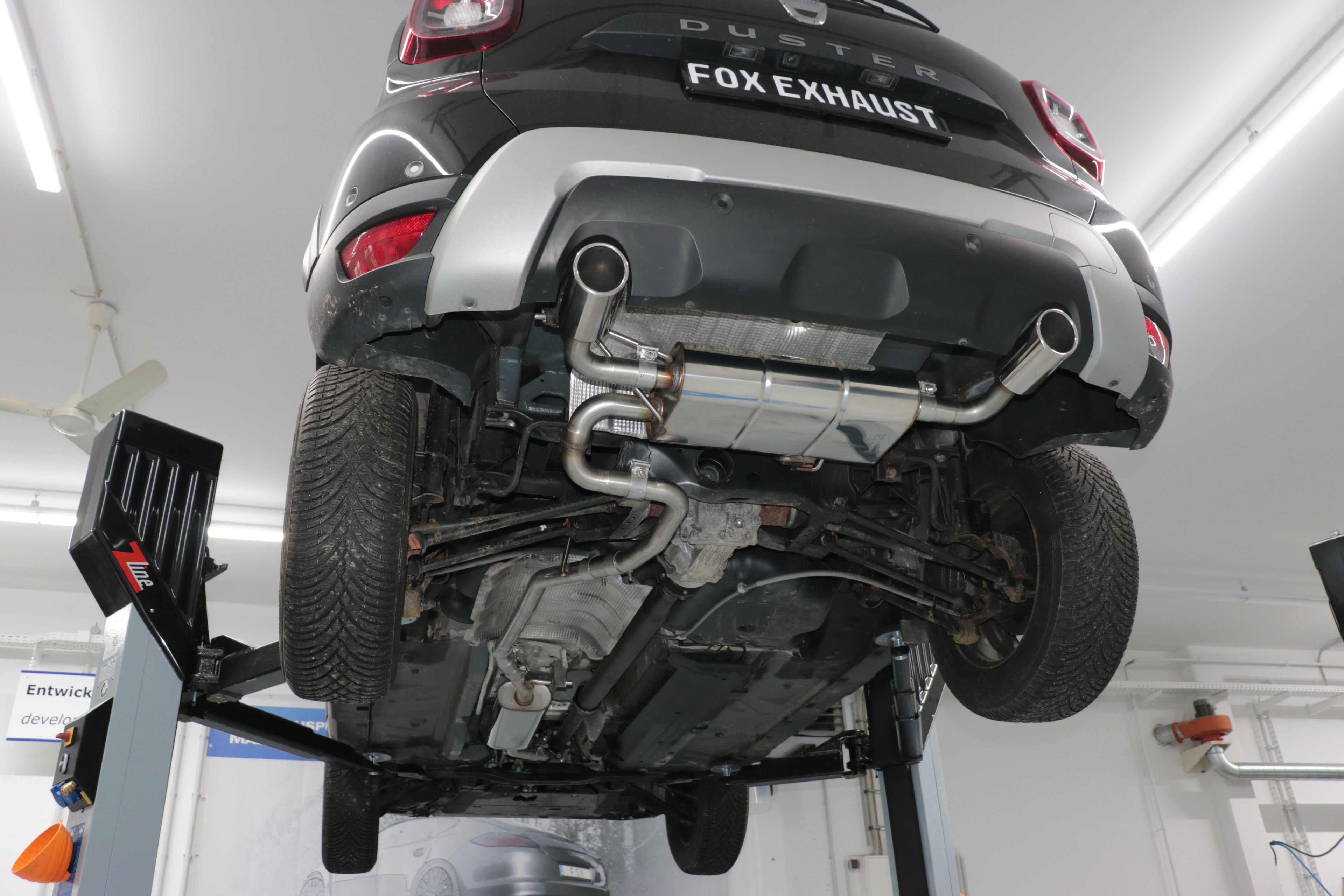 Fox passend fürDacia Duster 4x4 Facelift Endschalldämpfer quer Ausgang rechts/links - 1x90 Typ 16 rechts/links