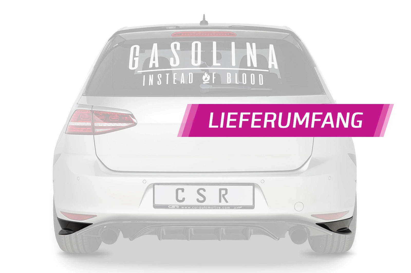 CSR Diffusor | Heckansatz mit ABE für VW Golf 7 Basis HA262