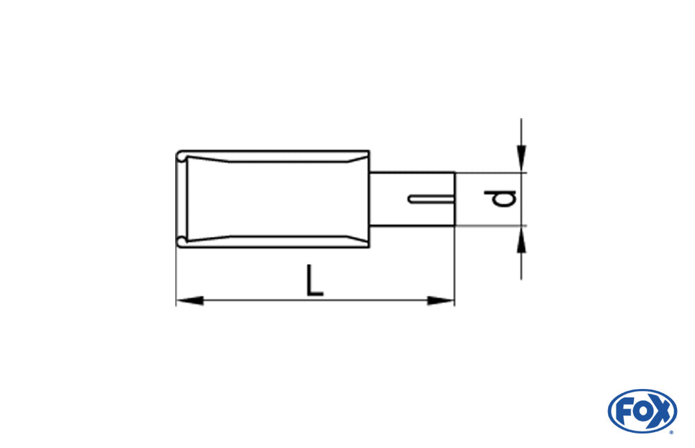 Fox Anschraubendrohr Typ 12 mit Schelle einfach - Ø 114mm Rund eingerollt / gerade / ohne Absorber - L_ (mm) und d_ (mm innen) ist flexibel - muss angeben werden - L minimum 170mm und maximal 500mm