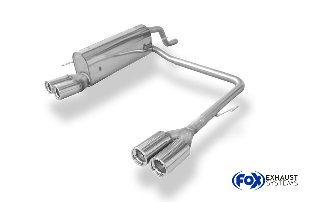 Fox passend fürFiat Grande Punto 199 - Benzin Endschalldämpfer Ausgang rechts/links - 2x76 Typ 13 rechts/links