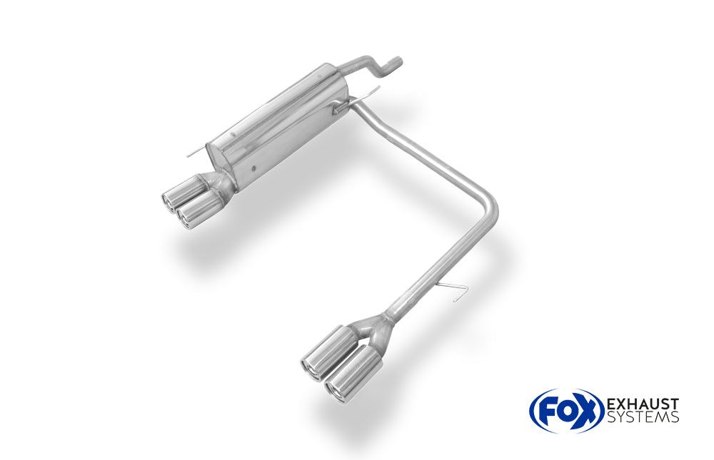 Fox passend für Fiat Grande Punto 199 - Benzin Endschalldämpfer Ausgang rechts/links - 2x76 Typ 13 rechts/links
