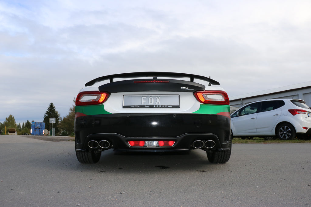 Fox passend für Fiat 124 Spider Abarth Endschalldämpfer quer Ausgang rechts/links - 2x106x71 Typ 32 rechts/links