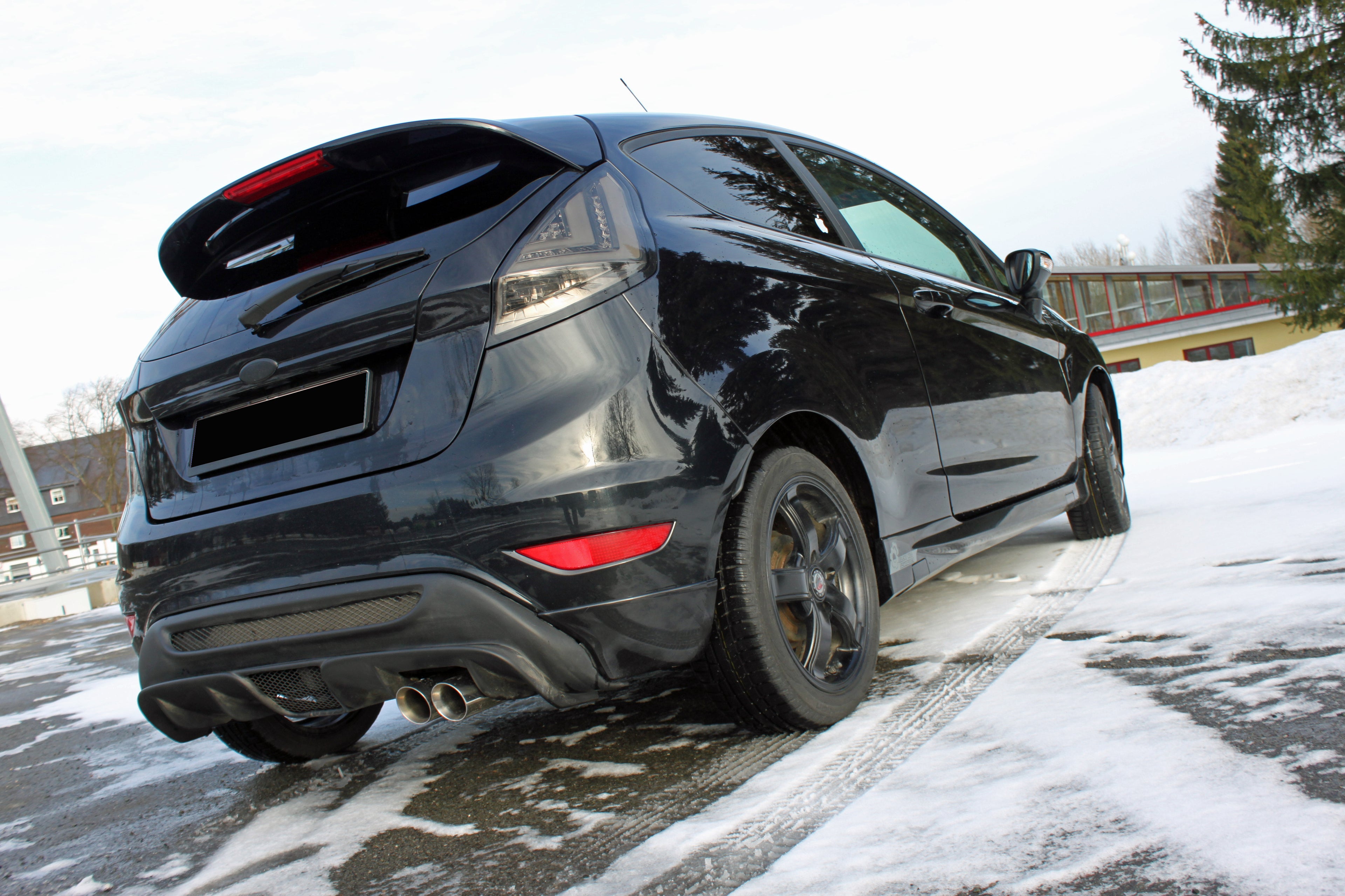 Fox passend fürFord Fiesta VII/ Fiesta VII Sport - 1,0l Eco Boost 1,4l Endschalldämpfer - 2x80 Typ 25