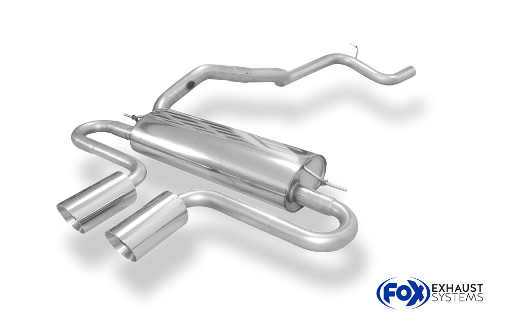 Fox passend fürFord Focus III ST Turnier Diesel Endschalldämpfer quer Ausgang mittig - 2x100 Typ 25 mittig
