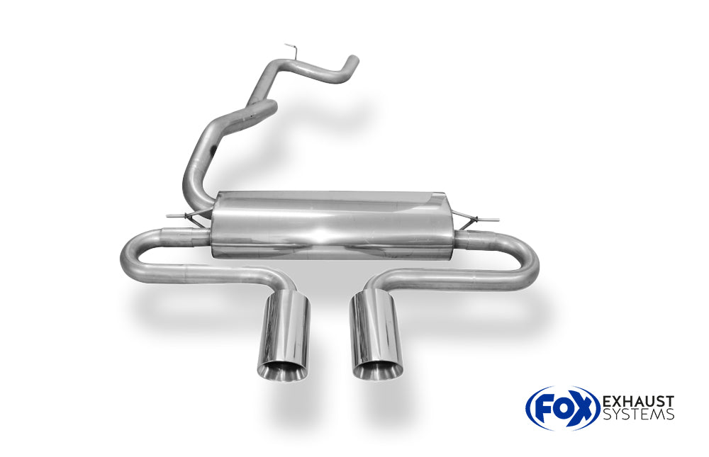 Fox passend fürFord Focus III ST Turnier Diesel Endschalldämpfer quer Ausgang mittig - 2x100 Typ 25 mittig
