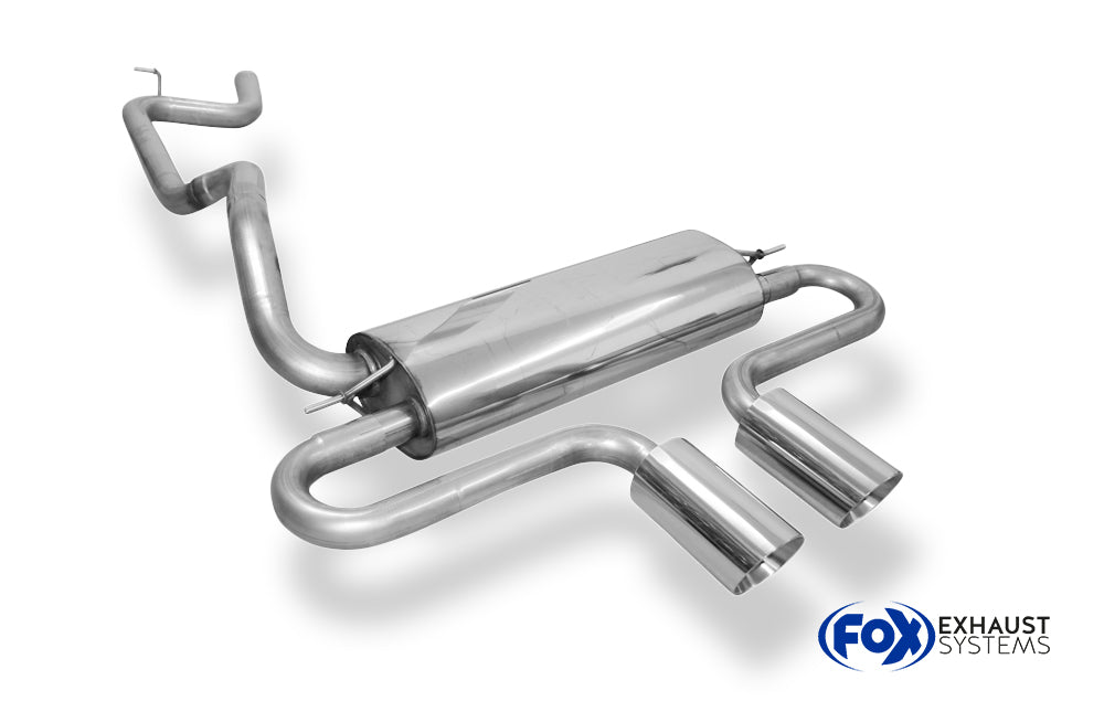 Fox passend fürFord Focus III ST Turnier Diesel Endschalldämpfer quer Ausgang mittig - 2x100 Typ 25 mittig