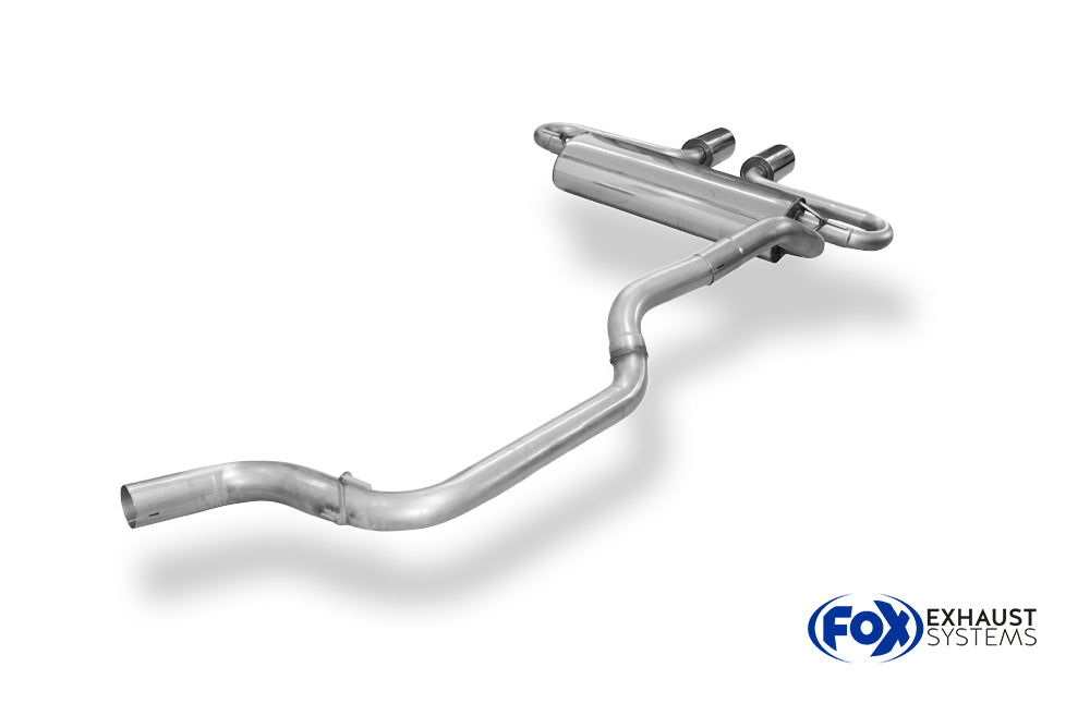 Fox passend fürFord Focus III ST Turnier Diesel Endschalldämpfer quer Ausgang mittig - 2x100 Typ 25 mittig