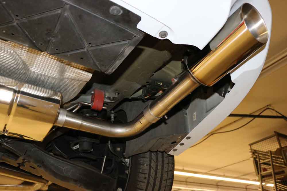 Fox passend fürFord Focus IV Turnier/ Kombi ST-Look Endschalldämpfer Ausgang rechts/links - 1x100 Typ 25 rechts/links für originale ST Stoßstange