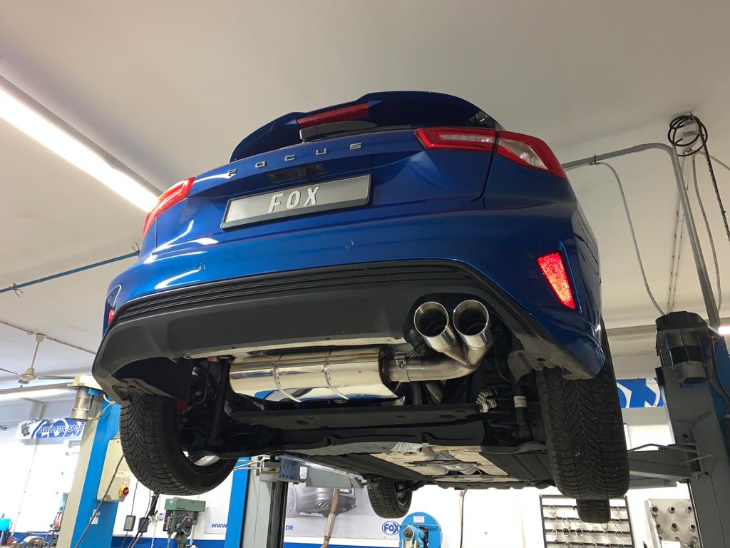 Fox passend fürFord Focus IV ST-Line - starre Hinterachse Endschalldämpfer Ausgang rechts - 2x90 Typ 25