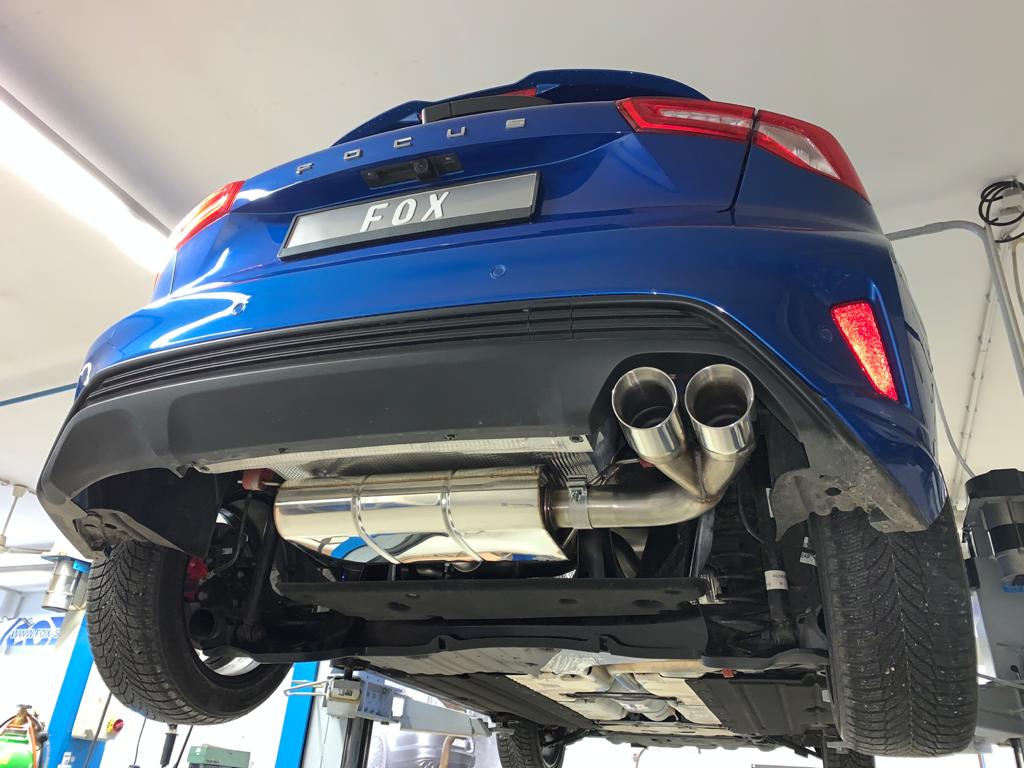Fox passend fürFord Focus IV ST-Line - starre Hinterachse Endschalldämpfer Ausgang rechts - 2x90 Typ 25